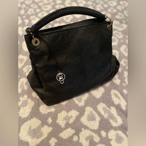 Black Leather Hobo Style Bag